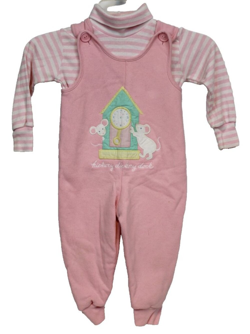 Kelly's Kids 2pc Jumper Romper Girls sz 2T Turtleneck Top Nursery Rhyme Hickory
